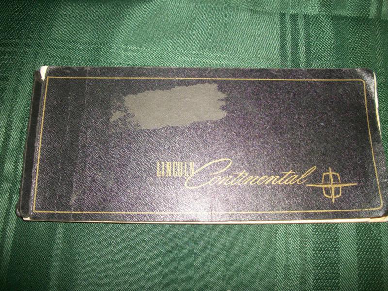 1967 lincoln continental owner's manual - vintage - glove box