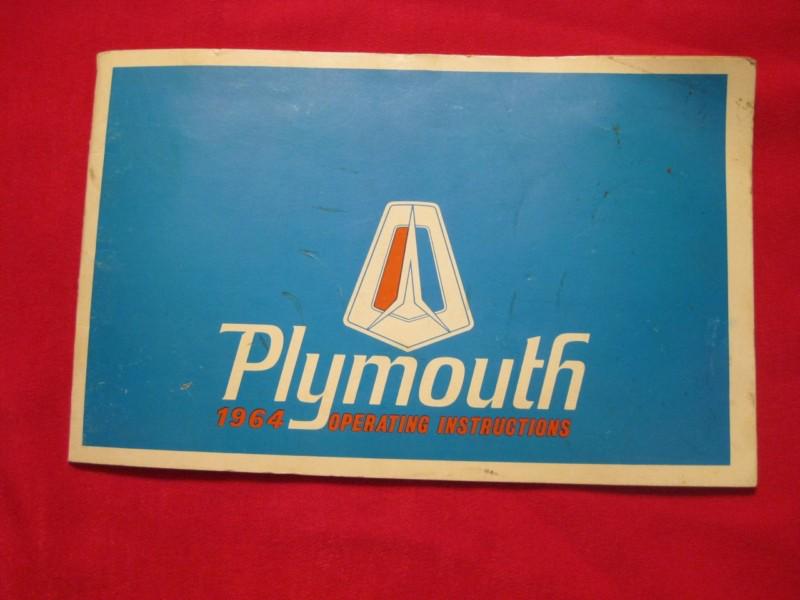 1964 plymouth owners manual original vintage sport fury belvedere savoy 426 383