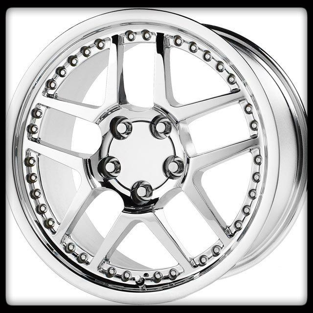 17" x 9.5" wheel replicas v1133 zo6 m/s chrome corvette zr1 wheels rims