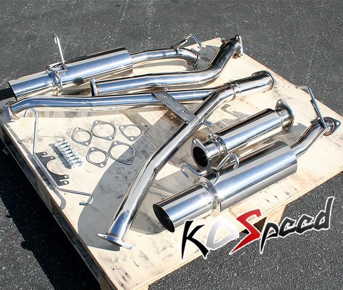 Jdm stainless steel catback turbo 4"dual muffler cat back exhaust mazda fc3s rx7
