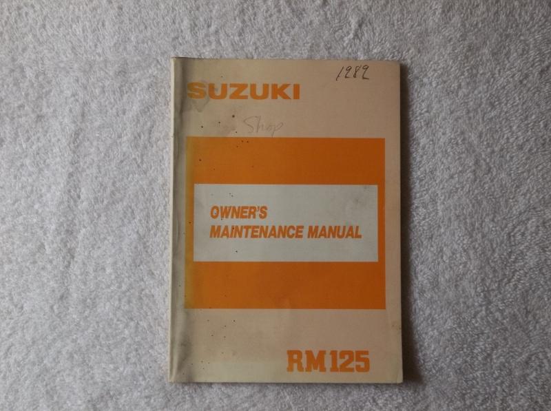 1989 suzuki rm125 owner's maintenance manual original 89 rm 125