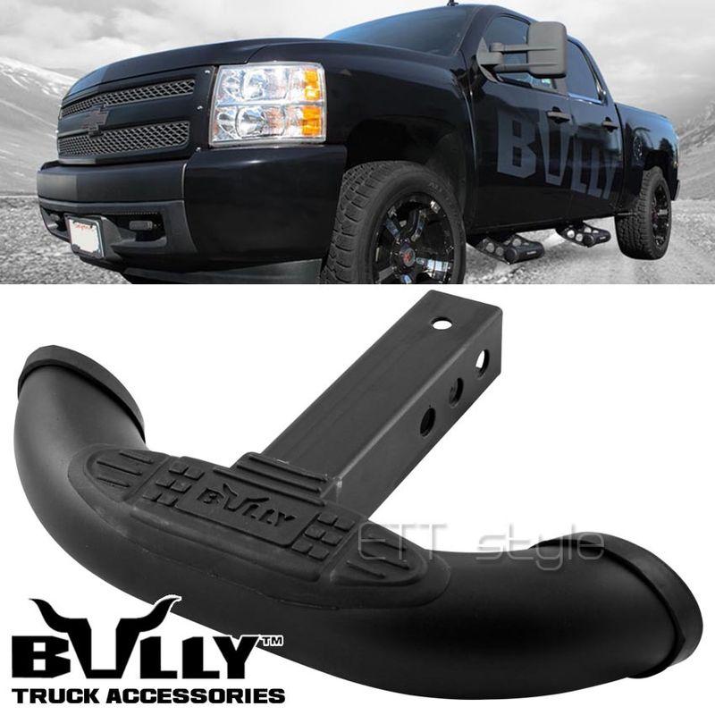Bully black 2" class iii trailer towing hitch step receiver cover suv truck gmc