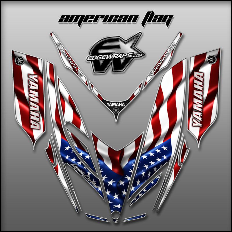 New  yamaha, viper, 700, 600,  snowmobile graphics kit - american flag