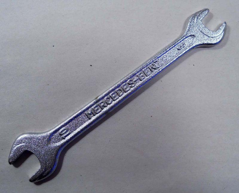 Vintage mercedes-benz open end wrench 8 - 10  mm unior din 895