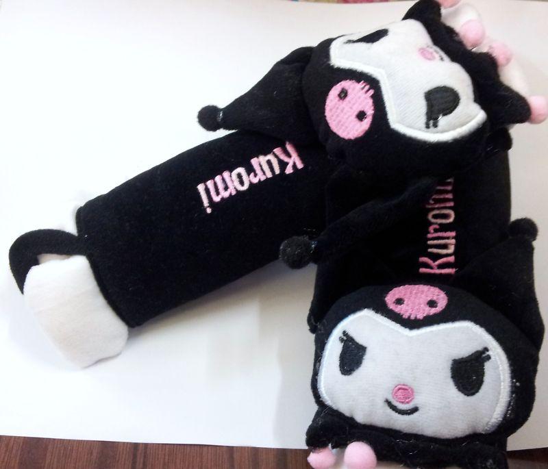 Kuromi design black color decoration car seat belt cover multi use decoration