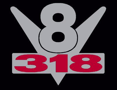 2 chrome 318 v8 emblem decal set ram dart demon duster stickers