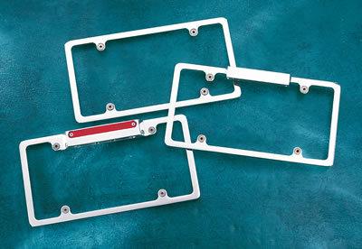 Two (2) billet specialties license plate frame aluminum polished ea 55120