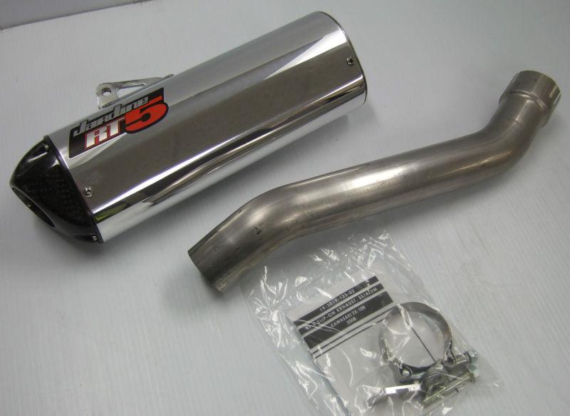 Jardine rt-5 slip on exhaust polished aluminum kawasaki ninja zx10r 08-09