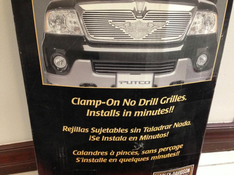 Harley davidson liquid billet style grille, nib. dodge ram 1500 series '02 & up!