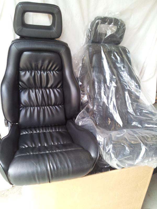 Pair (2) of rl200 all black leatherette seat by  koenig seats,germany