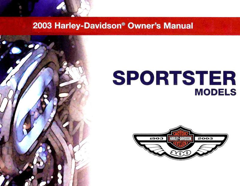 2003 harley-davidson sportster 100th anv owners manual -new sealed-xl 883-1200