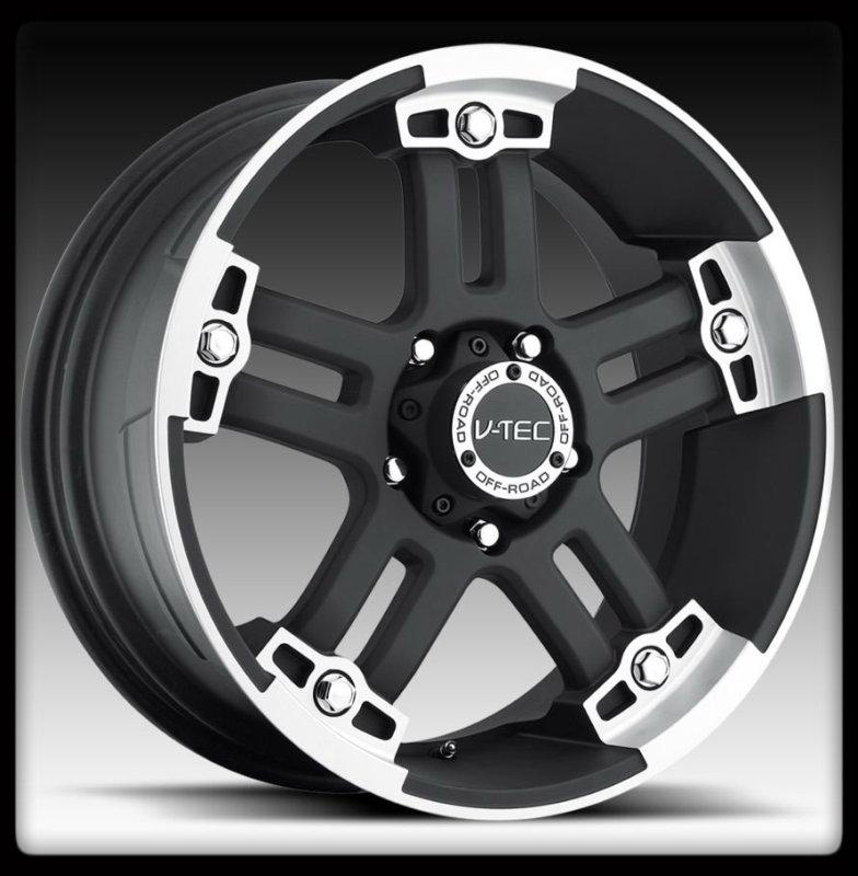 18" x 9" v-tec 394 warlord 18 inch 5x4.5 5x114.3 jeep wrangler wheels rims +12