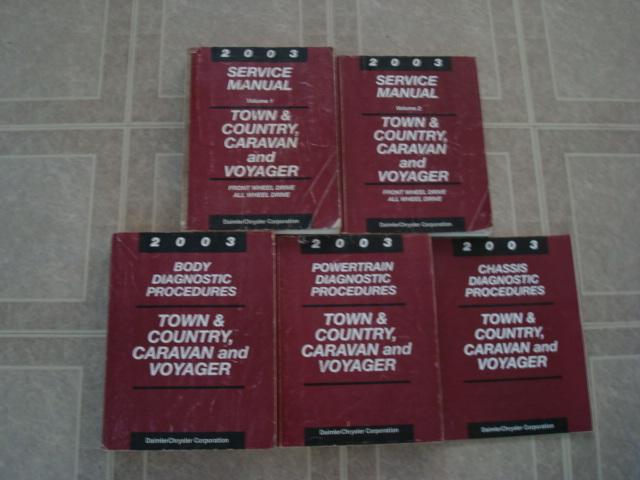 2003 chrysler town country caravan voyager van service shop repair manual books