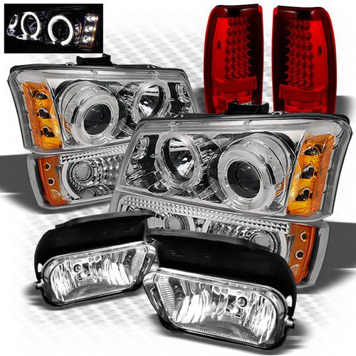 03-06 silverado projector headlights + r/c led perform tail lights + fog lights