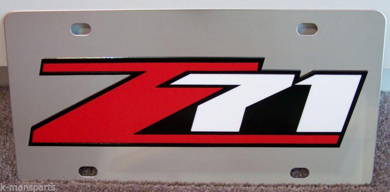 Chevrolet z71 stainless steel vanity license plate tag 