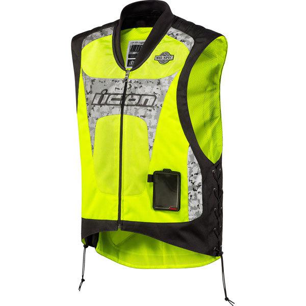 Mil spec yellow l/xl icon interceptor reflective mil-spec mesh vest