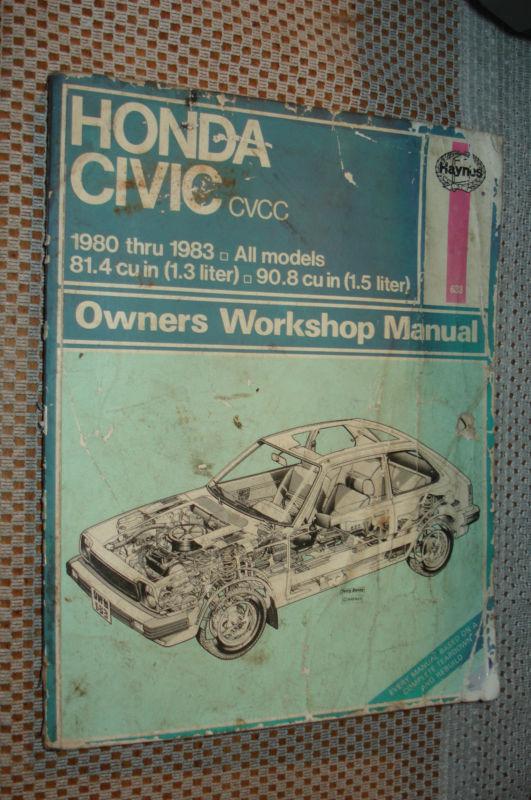 1980-1983 honda civic service manual shop book 1981 1982 haynes repair