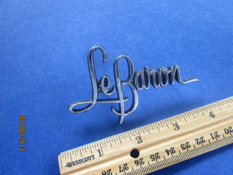 Vintage chrysler imperial le baron script emblem mopar...very nice