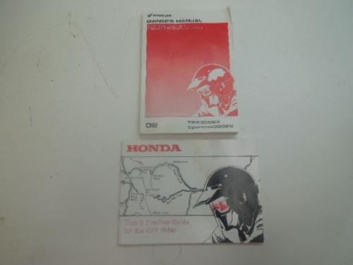 Honda trx300ex owner's manual trx 300 ex 2002 02