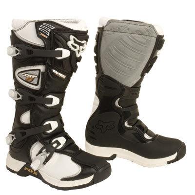 Fox comp 5 womens boot size 8 black white  dirt bike  atv  off road