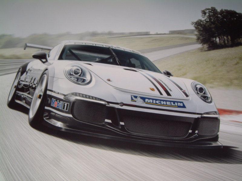 Porsche factory issued showroom poster of the porsche 911 carrera cup (n0.12)