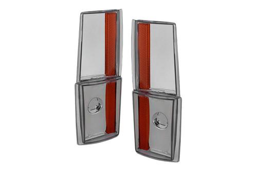 Spyder jhgck8893e ck chrome side marker corner signal lights 4 pcs