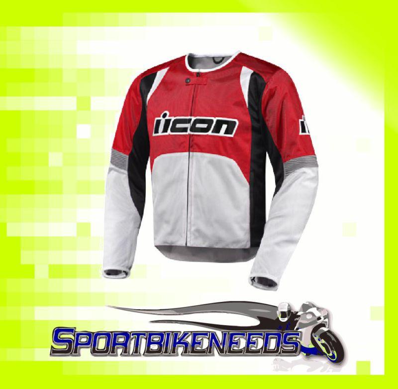 Icon overlord textile jacket men's red black x-large xl