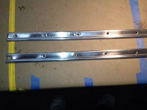 USED PAIR OF ORIGINAL PORSCHE 356A B C ALUMINUM DOOR SILL SCUFF PLATES, US $100.00, image 2