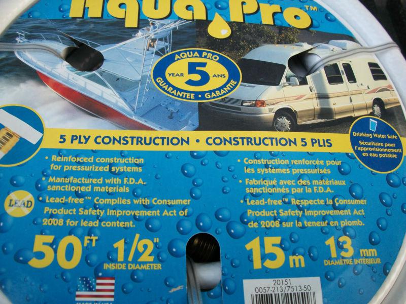 Find RV / MARINE / BOAT WATER SUPPLY HOSE 50 FT. / 1/2" DIA. DRINKING
