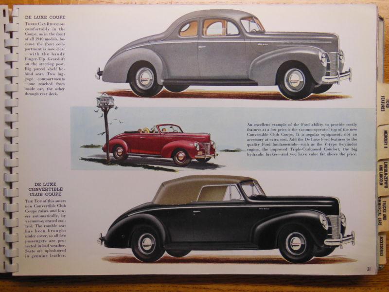1940 FORD MERCURY LINCOLN ZEPHYR CONTINENTAL TRUCK DEALER BROCHURE CATALOG, US $1,250.00, image 2