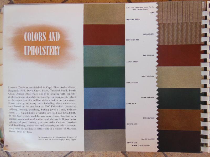 1940 FORD MERCURY LINCOLN ZEPHYR CONTINENTAL TRUCK DEALER BROCHURE CATALOG, US $1,250.00, image 7