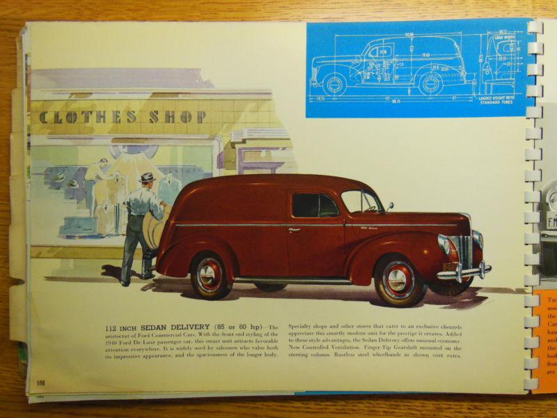 1940 FORD MERCURY LINCOLN ZEPHYR CONTINENTAL TRUCK DEALER BROCHURE CATALOG, US $1,250.00, image 9