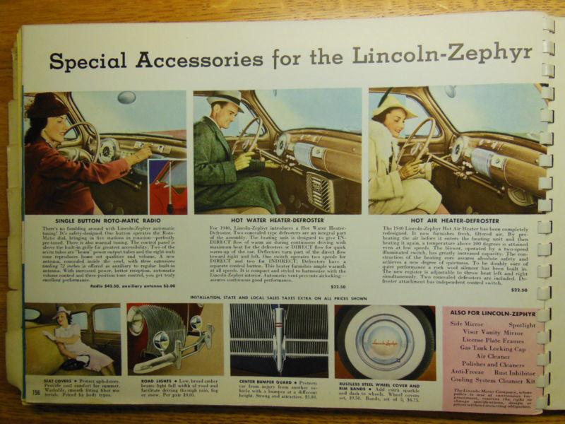 1940 FORD MERCURY LINCOLN ZEPHYR CONTINENTAL TRUCK DEALER BROCHURE CATALOG, US $1,250.00, image 11