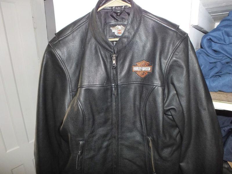Ladies genuine harley davidson leather jacket, sz 1w