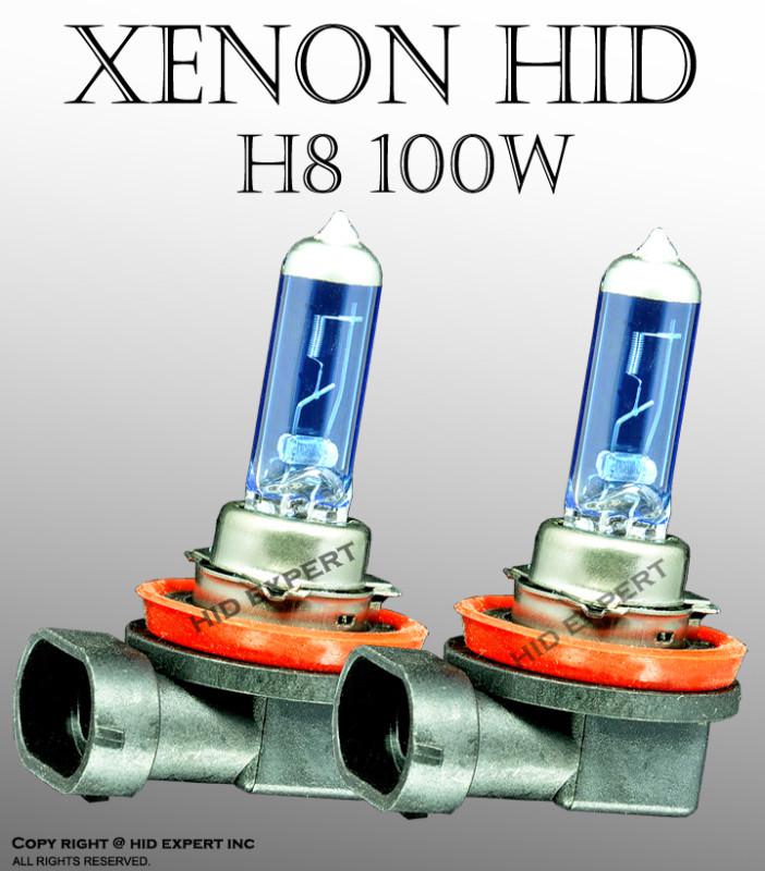 Abl h8 100w pair high/ fog light xenon hid super white replacement bulbs a2