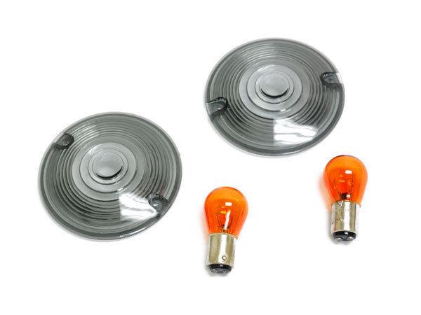 Smoke turn signal lens lenses blinkers for 1986-2012 harley davidson heritage