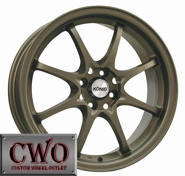 15 bronze konig helium wheels rims 4x100 4 lug civic mini g5  cobalt xb integra