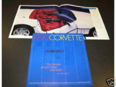 Corvette 1990 dealer sales brochure catalog  mint c4 90