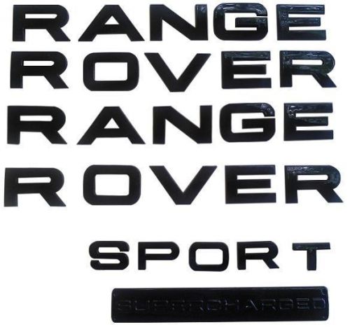 Range rover sport supercharged 2005-2013 gloss black letters emblems badge