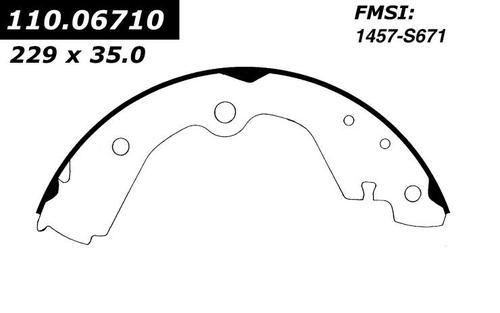 Centric 111.06710 brake pad or shoe, rear-new brake shoe-preferred