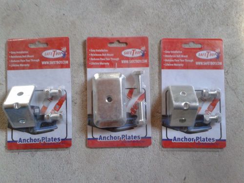 One flush &amp; two 90 degree seat belt anchors- new