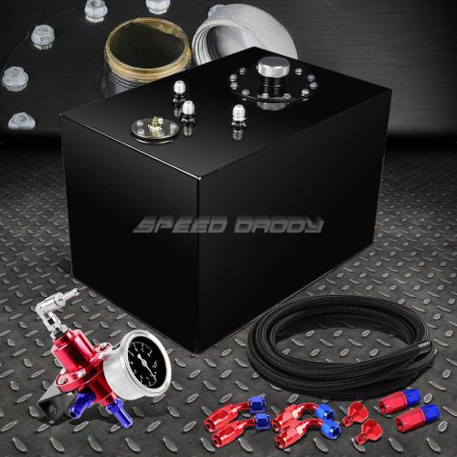 12 gallon top-feed coated fuel cell tank+cap+line kit+pressure regulator blue