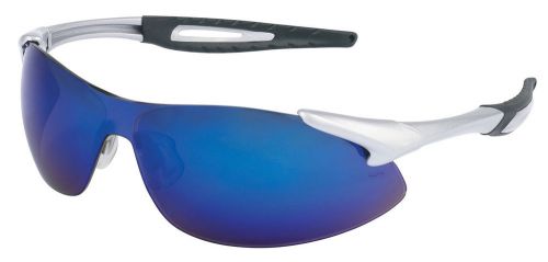 $11.49 crews inertia safety glasses silver/blue mirror free expedited shipping