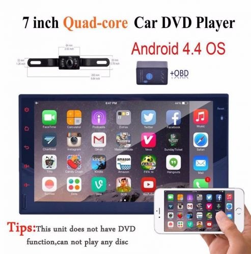 Cam+quad-core 7" android 4.4 car player radio stereo gps wifi 3g mirror link+obd