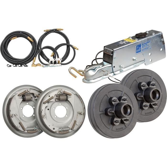 Tie down engineering hydraulic drum brake kit 12in drum 8k lb actuator 6 lugs
