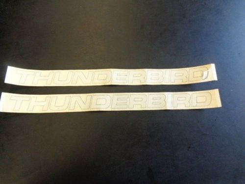 Thunderbird decal pair mirror &amp; black 24&#034; x 1 3/4&#034; marine boat