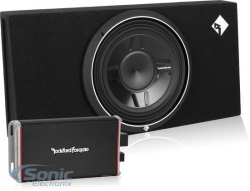 Rockford fosgate p3s-1x12 400w rms 12" sealed enclosure w/ monoblock amplifier