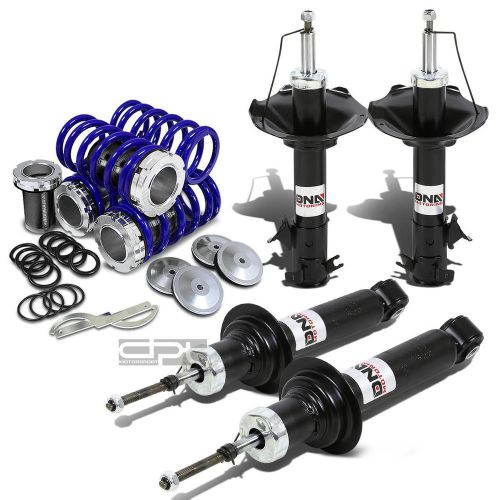Dna for 95-99 maxima/i30 black gas shock absorber strut+bushing+blue coilover