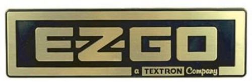 E-z go nameplate black/gold - fits all gas/electric 1988 &amp; up (except rxv)
