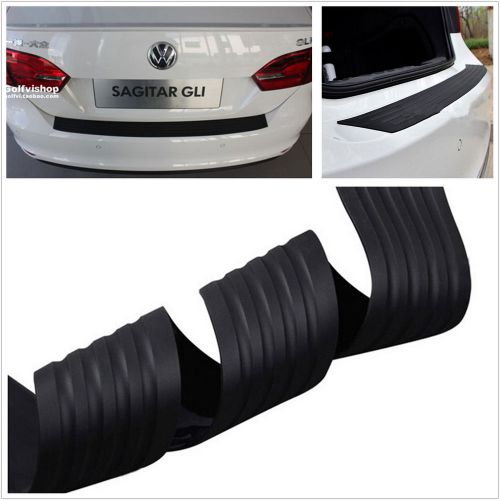 Car suv rear trunk sill plate guard rubber bumper protector pad cover 35.4"black
